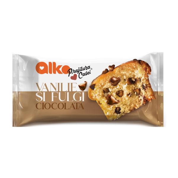 Alka prajitura casei vanilie cu fulgi ciocolata 300gr